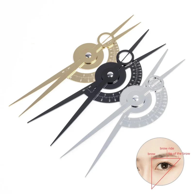 Top Trends: Stainless Steel Isometric Golden Ratio Measuring Ruler 180° Permanent Makeup Template Caliper Beauty Tool Shoppable Styles - Image 6