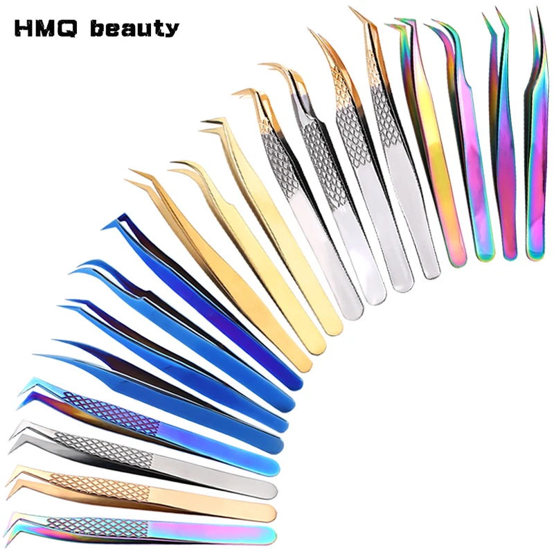 Top Trends: Stainless Steel Eyelashes Tweezers Professional For Lashes Extension Gold Decor Anti-static Eyebrow Tweezers Eyelash Extension Shoppable Styles