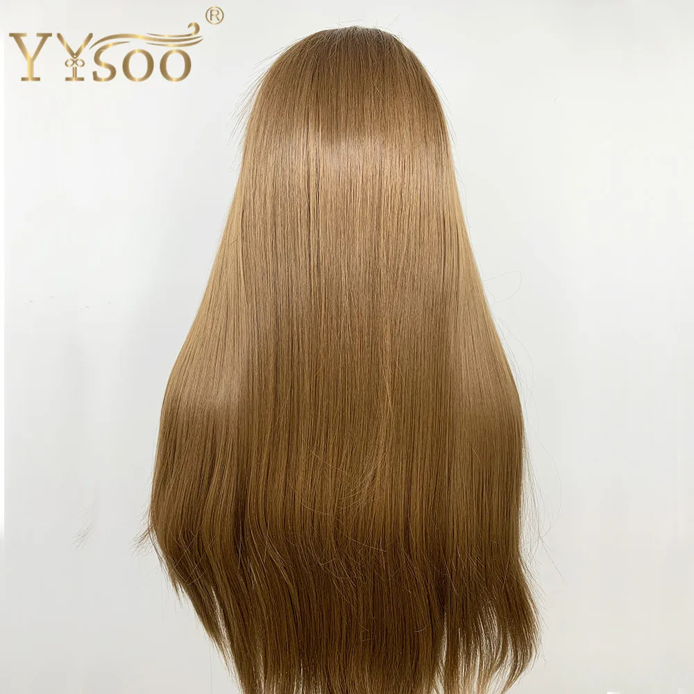 Top Trends: YYsoo Long Silky Straight Blonde Wig Synthetic Lace Front Wigs 13x4 For Women Futura Heat Resistant Hair Fiber Natural Hairline Shoppable Styles - Image 2