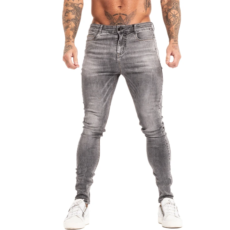 Top Trends: GINGTTO Brand Jeans Men Homme Slim Fit Super Skinny Jeans For Men Hip Hop Ankle Tight Cut Closely To Body Big Size Stretch Zm129 Shoppable Styles