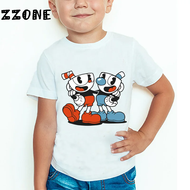 Top Trends: Children Cuphead Cartoon Print Funny T Shirt Boys And Girls Comfortable Short Sleeve Tops Kids Casual Clothes Shoppable Styles