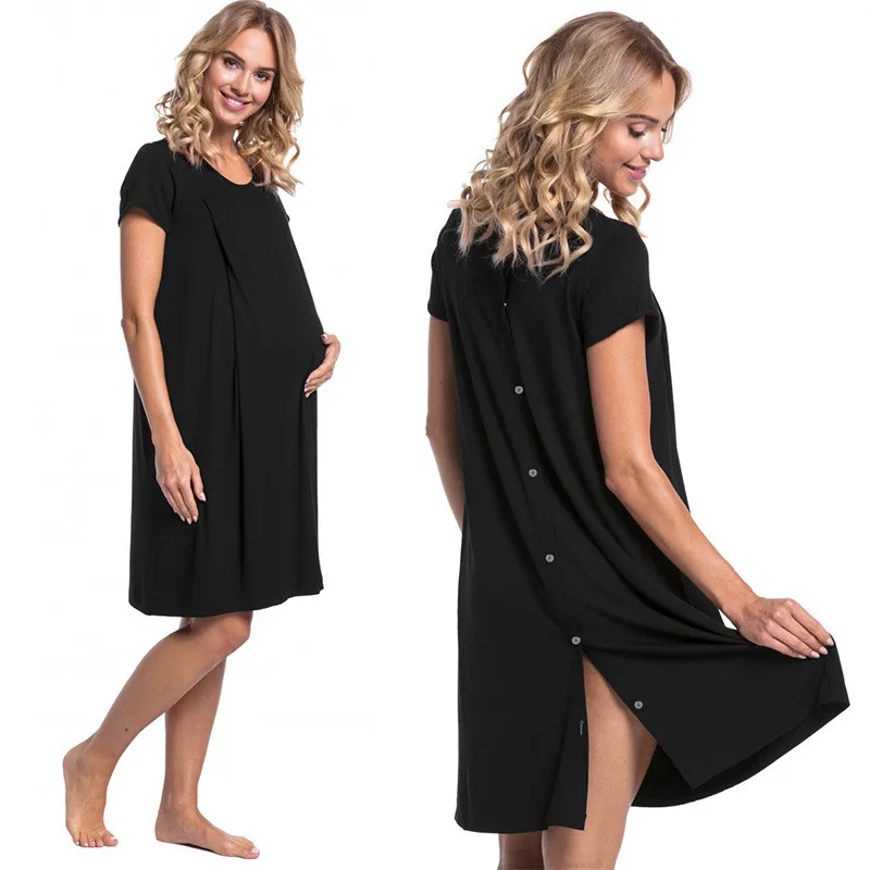 Top Trends: Maternity Nursing Pajamas Nightgown Breastfeeding Nightdress Loungewear Summer Pregnant Women Nightwear Breastfeeding Sleepwear Shoppable Styles