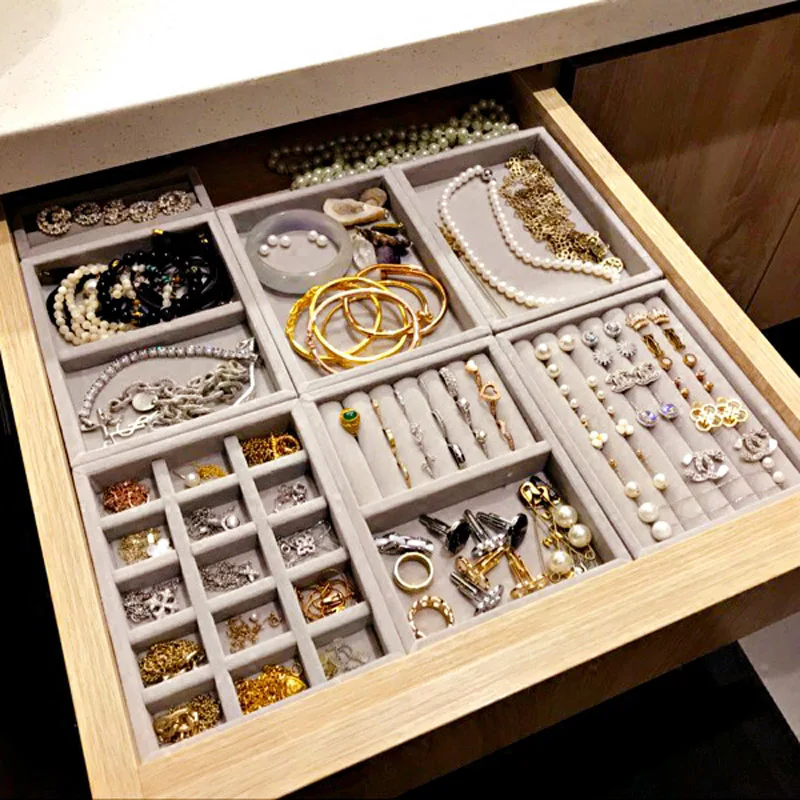 Top Trends: New Drawer DIY Jewelry Storage Tray Ring Bracelet Gift Box Jewellery Organizer Earring Holder Small Size Fit Most Room Space Shoppable Styles