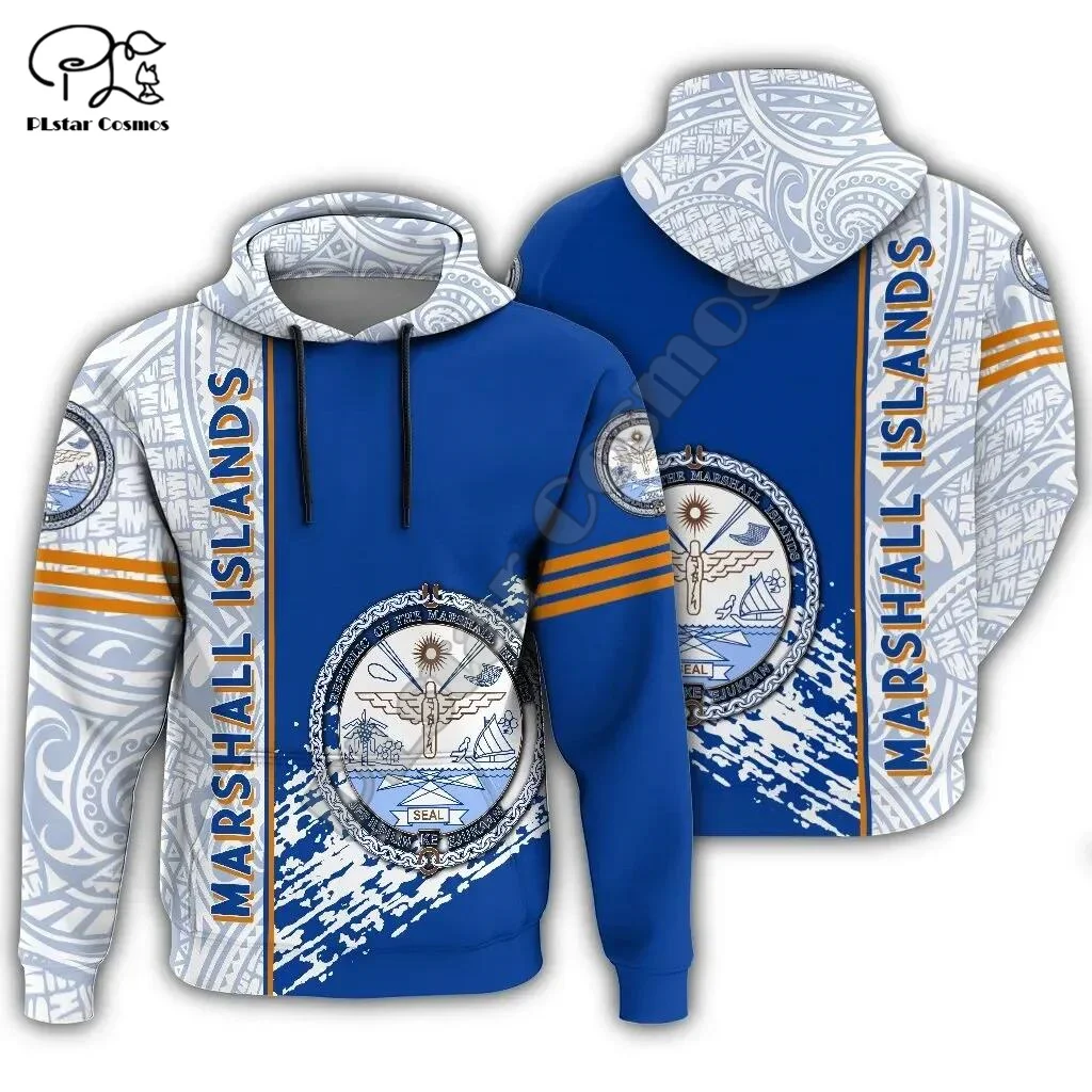 Top Trends: NewFashion Marshall Island Polynesian Flag Tribal Culture Retro Tattoo Tracksuit Men / Women 3DPrint Casual Long Sleeve Hoodies X6 Shoppable Styles