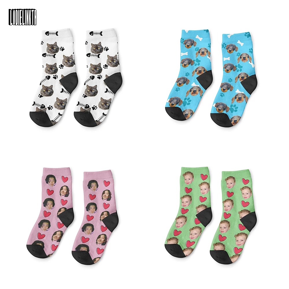 Top Trends: 3D Printing Custom Personality Cotton Socks 30cm Men Women Custom Pet Cat Dog Love Socks Fun Fashion Casual Street Happy Socks Shoppable Styles