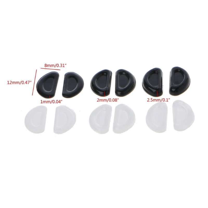 Top Trends: 10 Pairs Adhesive Eye Glasses Nose Pads D Shape Stick On Anti-Slip Soft Silicone Adhesive Nose Pads Glasses Nose Pad Kit Shoppable Styles - Image 6