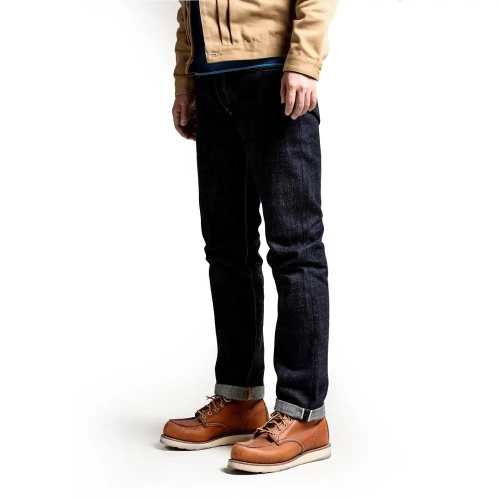 Top Trends: SD107-0001 RockCanRoll Read Description Heavy Weight Indigo Selvage Unwashed Pants Unsanforised Thick Raw Denim Jean 17oz Shoppable Styles