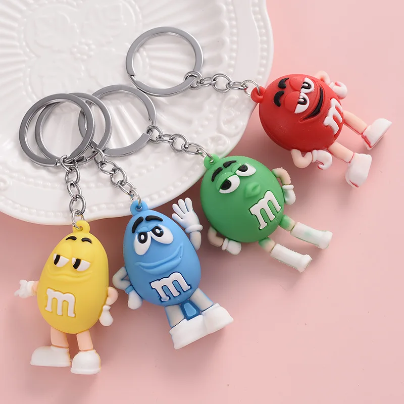 Top Trends: Cartoon Chocolate Bean Keychain Resin Doll Couple Key Chain Men&#039;s And Women&#039;s Jewelry Bag Pendant Children Lovely Keychain Shoppable Styles