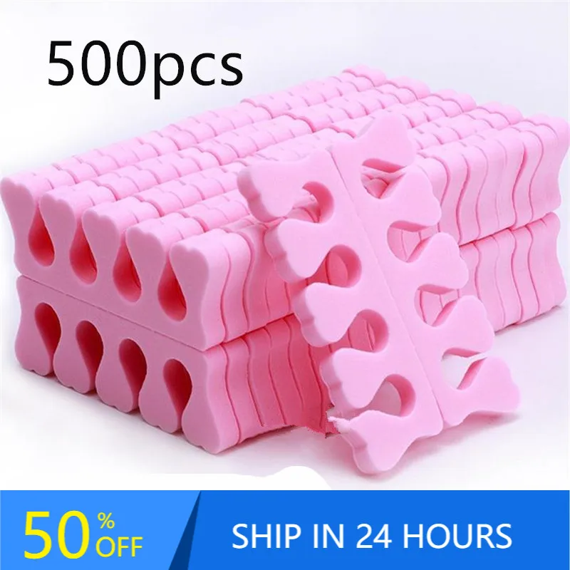 Top Trends: Wholesale 500pcs Pedicure Toe Separators Nail Art Finger Separators Soft Foam Toe Stretcher For Toe & Finger Relaxing Holding 30 Shoppable Styles