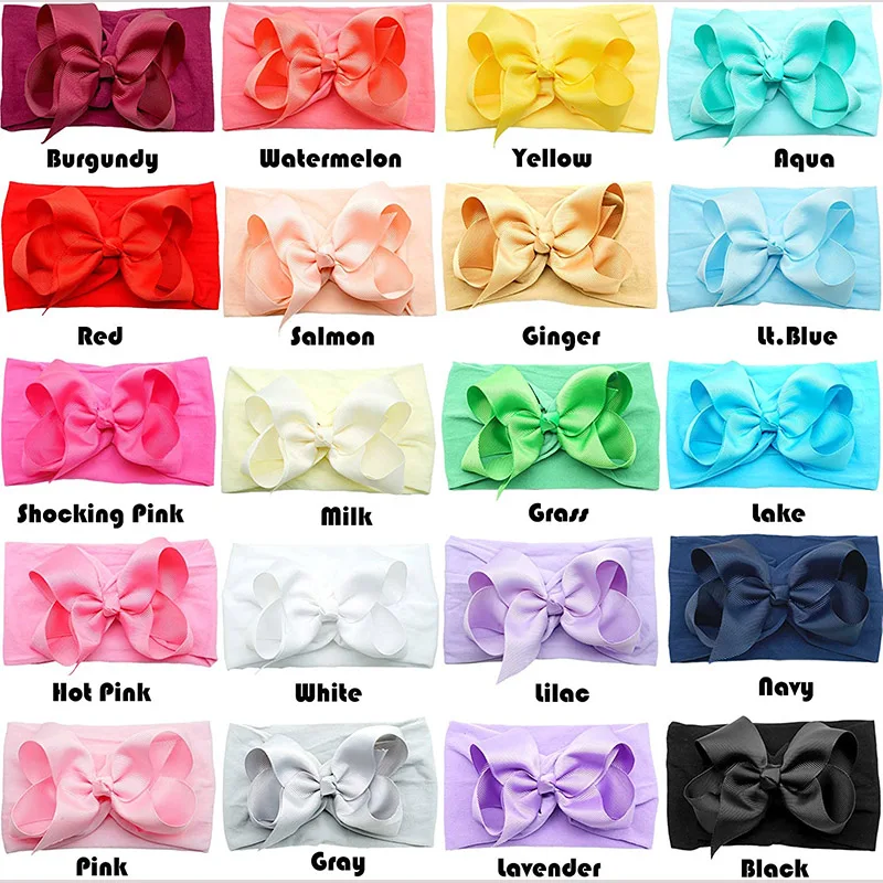 Top Trends: 20PCS Soft Baby Headbands With 4.5 Inches Hair Bows Headwraps For Baby Girl Head Band Newborns Hair Accessories Hair Band Shoppable Styles - Image 2