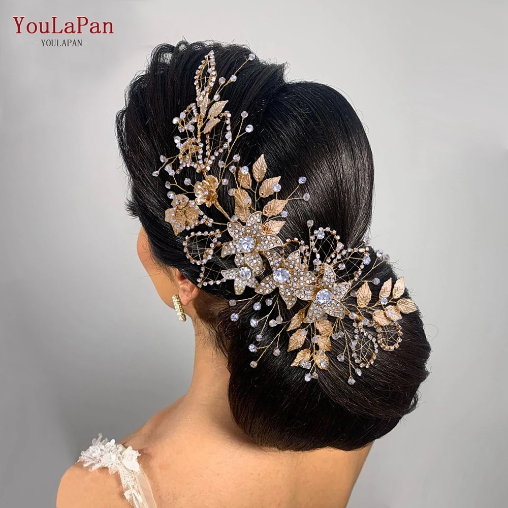 Top Trends: TOPQUEEN Alloy Flower Wedding Headpiece Wedding Hair Band Crystal Headpieces For Bride Headbands Bridal Tiara And Crown HP282 Shoppable Styles