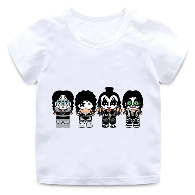 Top Trends: Boys Graphic Tee Blouse New Fans Kiss Rock Band Print Kids TShirt Children Summer Short Sleeve Universal TShirts Kawaii Clothing Shoppable Styles