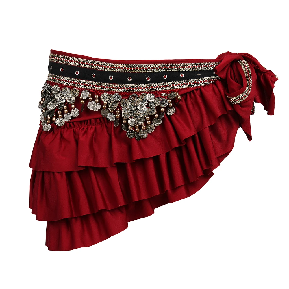 Top Trends: Tribal Bellydance Clothes Gypsy Costume Accessories Fringe Wrap Retro Coins Belts Hip Scarf Shimmy Belly Dance Belt With Coins Shoppable Styles