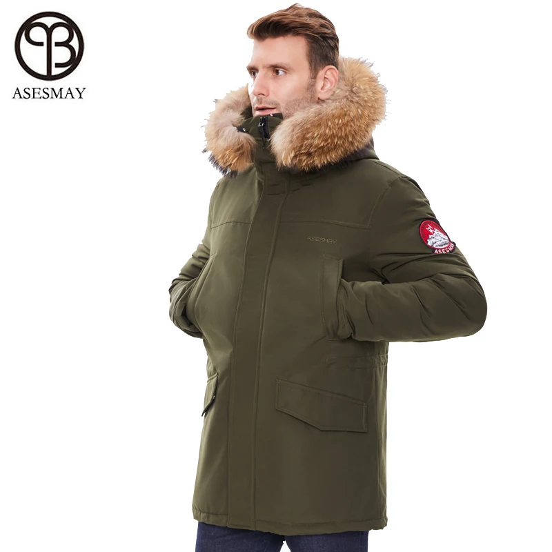 Top Trends: 2022 Men Winter Jacket Brand Clothing Thicken Male Coat Parkas Hooded Natural Raccoon Fur Long Bio-Down Winter Jackets Degree-30 Shoppable Styles