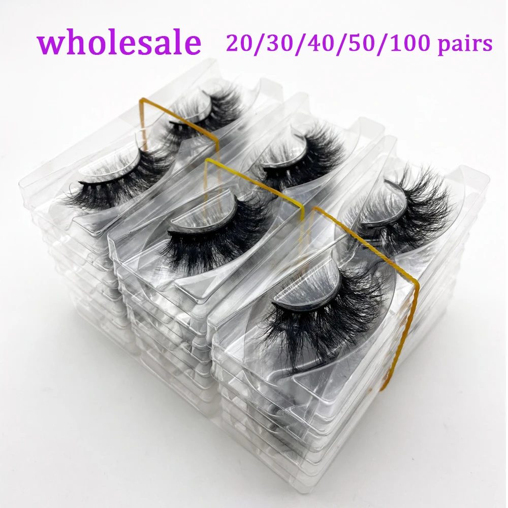 Top Trends: Wholesale 20 / 30 / 40 / 50Pairs Eyelashes 3D Mink Lashes Handmade Fluffy Dramatic Lashes Cruelty Free False Eyelashes Makeup Lashes Shoppable Styles