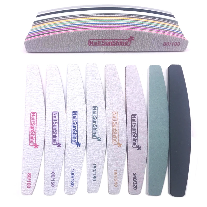 Top Trends: 8 Pcs / set Sandpaper Nail File Buffer Set Sponge Polisher Block UV Gel Washable Block Nailfile Acrylic Emery Board Manicure Tools Shoppable Styles