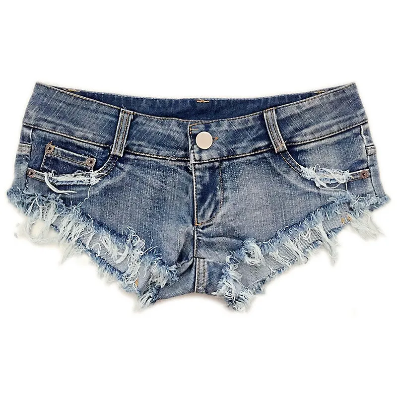 Top Trends: 2023 Sexy Women&#039;s Jeans Denim Booty Shorts Clubwear Super Short Feminino Skinny Hole Low Waist Short Shoppable Styles