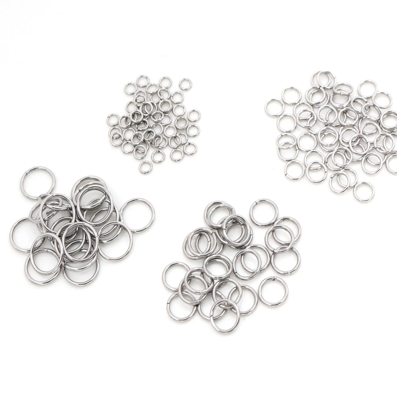 Top Trends: 100-200pcs 3-15mm Stainless Steel DIY Jewelry Connector Findings Open Single Loops Jump Rings For Jewelry Making Accessories Shoppable Styles