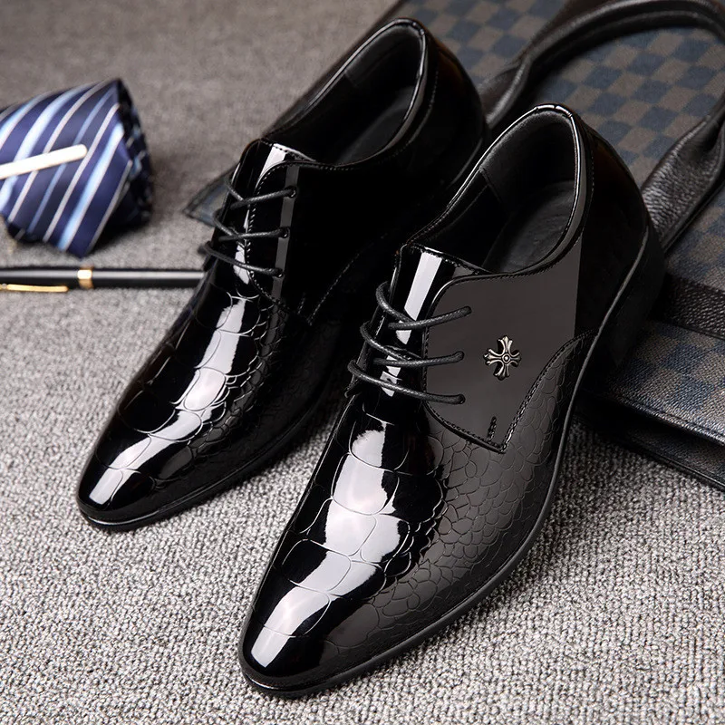 Top Trends: Newest Italian Oxford Shoes For Men Luxury Patent Leather Wedding Shoes Pointed Toe Dress Shoes Classic Derbies Plus Size 38-48 Shoppable Styles - Image 4