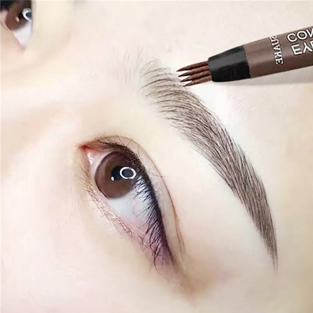 Top Trends: 4 Fork Makeup Eyebrow Pen Waterproof 4D Brown Eyebrow Tint Tattoo Cosmetic Long Lasting Natural Make Up Eye Brow Pencil Shoppable Styles