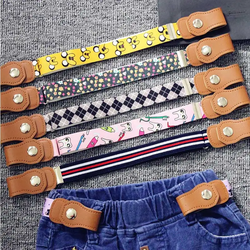 Top Trends: Cartoon Print Child Buckle-Free Elastic Belt Kids Waistband Boys And Girls Belts For Dress Jeans Pants Toddlers Adjustable Belt Shoppable Styles