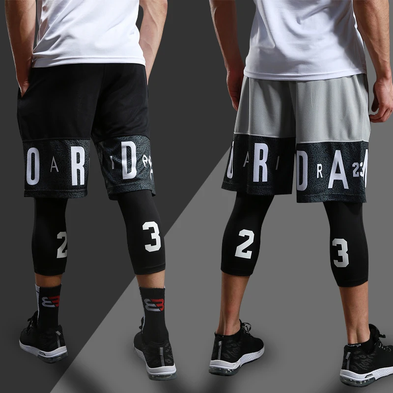 Top Trends: Men Running Compression Sweatpants Gym Jogging Leggings Basketball Football Shorts Fitness Tight Pants Outdoor Sport Clothes Set Shoppable Styles