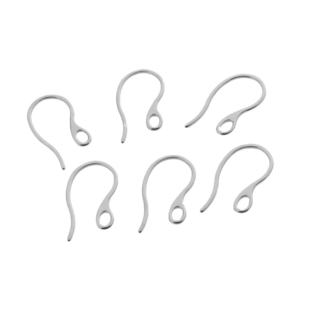 Top Trends: 100pcs / lot(50pairs) Stainless Steel DIY Earring Findings Clasps Hooks Jewelry Making Accessories Earwire Shoppable Styles - Image 5