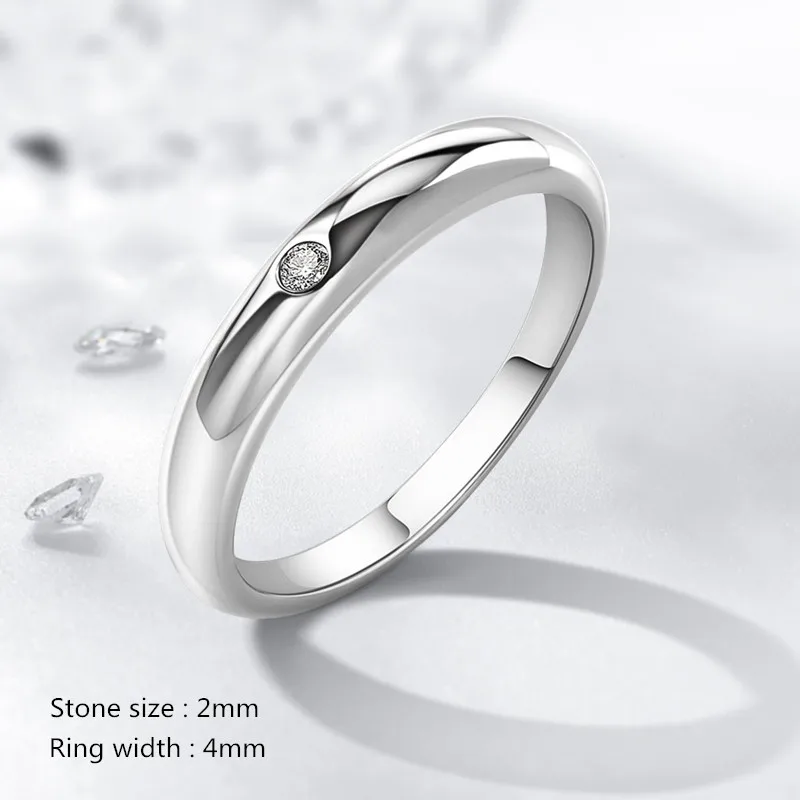 Top Trends: Buyee 925 Sterling Silver Thin Ring Finger Light White Zircon Ring For Woman Man Fashion Family Party Fine Jewelry Circle Shoppable Styles