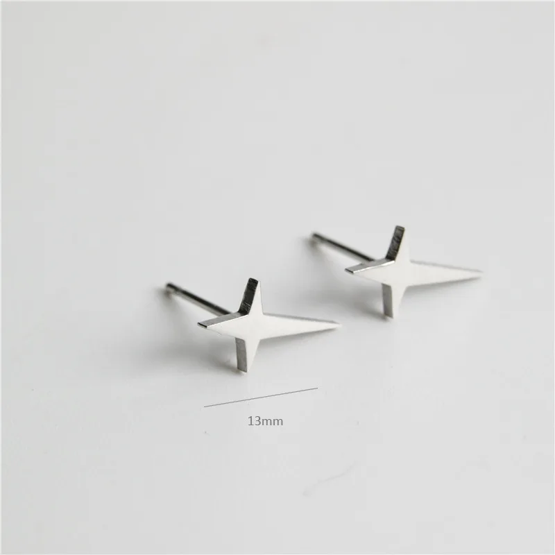 Top Trends: 2023 Stainless Steel Earrings Geometric Women Men Hip Hop Black Star Ghost Spike Stud Fashion Jewelry Best Gift пирсинг Shoppable Styles - Image 6