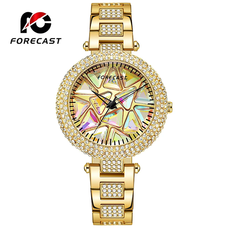 Top Trends: FORE CAST New Elegant Quartz Women Watch Luxury Rhinestone Style Fashion Women Waterproof Ladies Watch Steel Relogio Feminno Shoppable Styles