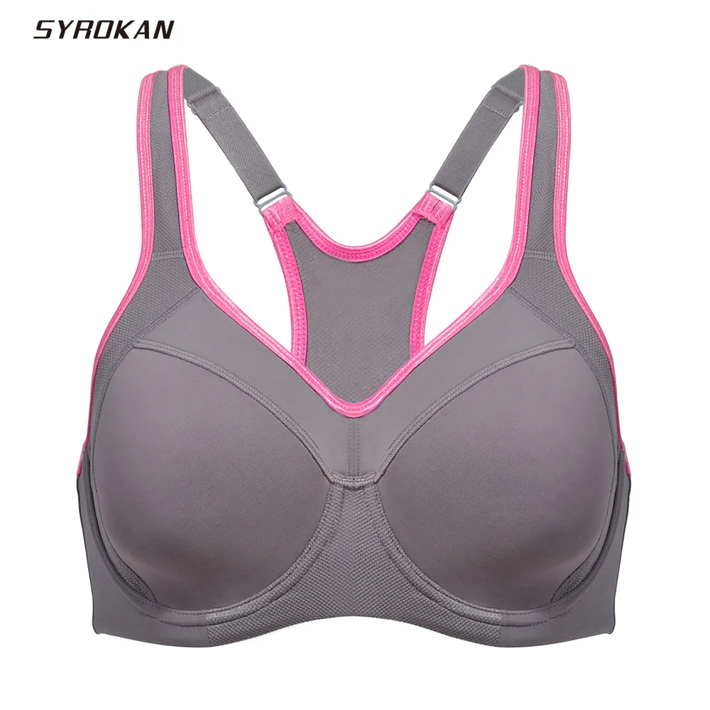 Top Trends: SYROKAN Sports Bra Women Push Up Full Support High Impact Racerback Lightly Lined Underwire 2023 New Undrwear Bras Shockproof Shoppable Styles