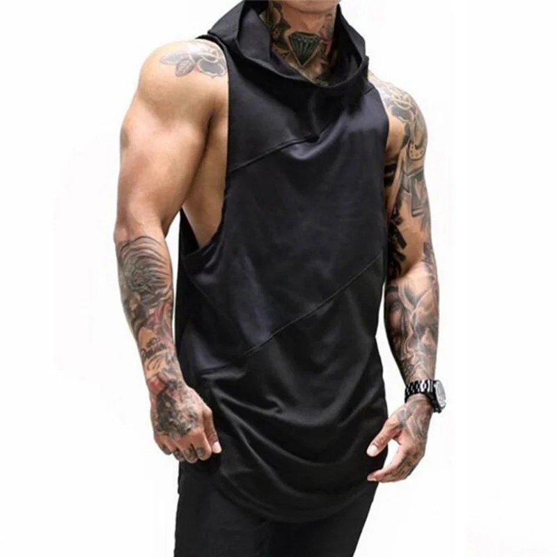 Top Trends: Brand Clothing Bodybuilding Muscle Guys Fitness Mens Gym Hooded Tank Top Vest Stringer Sportswear Cotton Sleeveless Shirt Hoodie Shoppable Styles