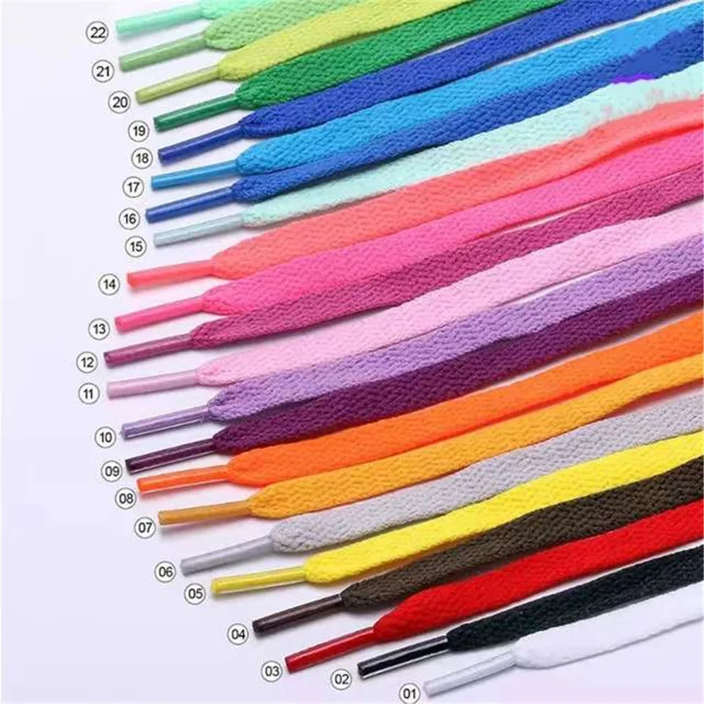 Top Trends: 0.8 / 1 / 1.2 / 1.5 / 1.8M Colored Shoe Laces Sneaker Flat Shoelaces Hiking Boots Shoe Strings Colored Shoe Laces For Sneakers Laces New Shoppable Styles