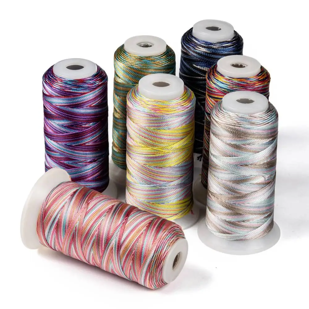 Top Trends: Pandahall 0.2mm 0.8mm Variegated Embroidery Thread Round Polyester Sewing Thread For Embroidery Machine Hand DIY Craft Cord Line Shoppable Styles