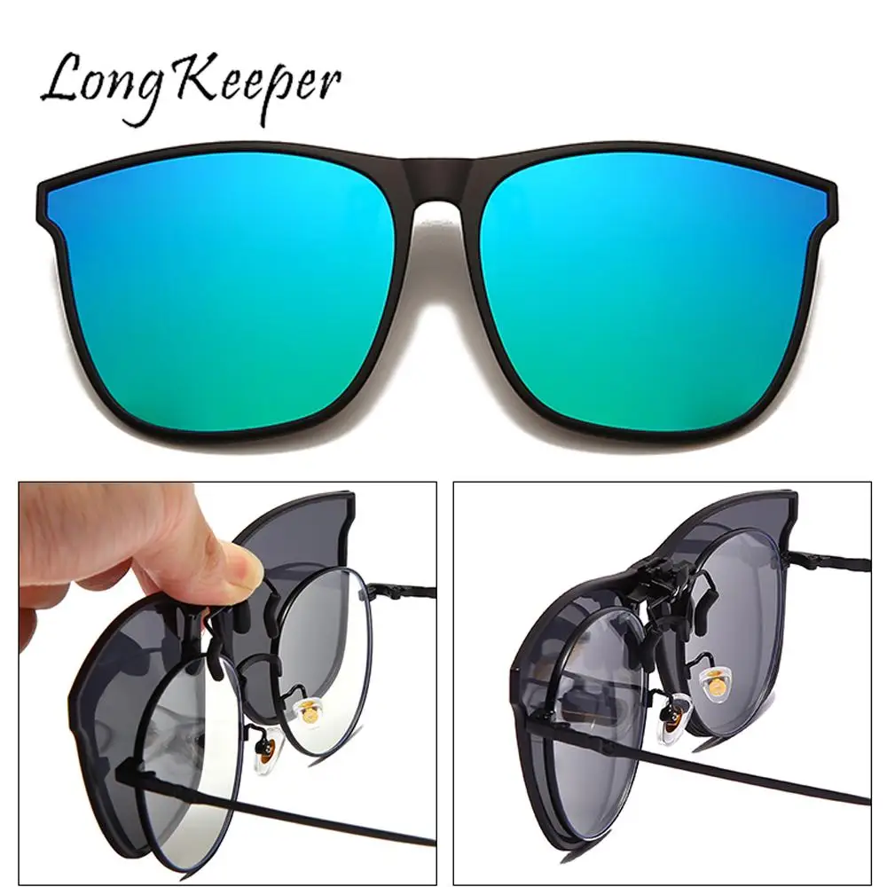 Top Trends: Polarized Clip On Sunglasses Men Photochromic Car Driver Goggles Night Vision Glasses Anti Glare Vintage Square Glasses Oculos Shoppable Styles