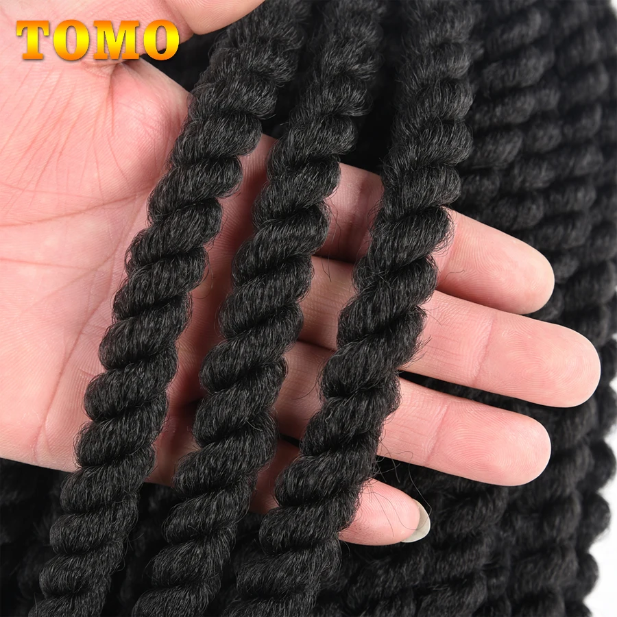 Top Trends: TOMO Jumbo Senegalese Twist Crochet Hair 12" 18 " Ombre Black Brown Color Synthetic Crochet Braiding Hair Extensions 12 Roots Shoppable Styles - Image 5