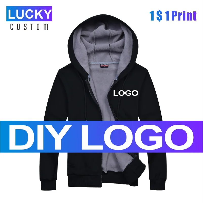 Top Trends: Men&#039;s Zip Hoodie Custom Logo Print Long Sleeve Sweatshirt Streetwear Casual Autumn Winter Mens Femme Streetwear Clothes 4XL Shoppable Styles