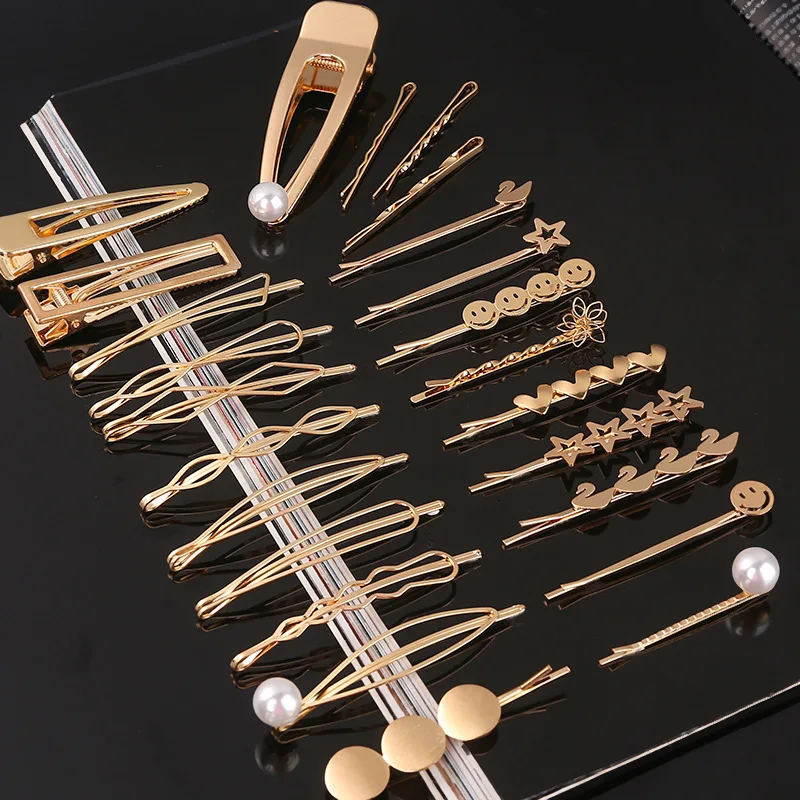 Top Trends: Geometric Barrettes Hair Clips Hairpins For Women Girls Gold Metal Hairgrips Hair Accessories Headdress Hairpin Headwear Shoppable Styles