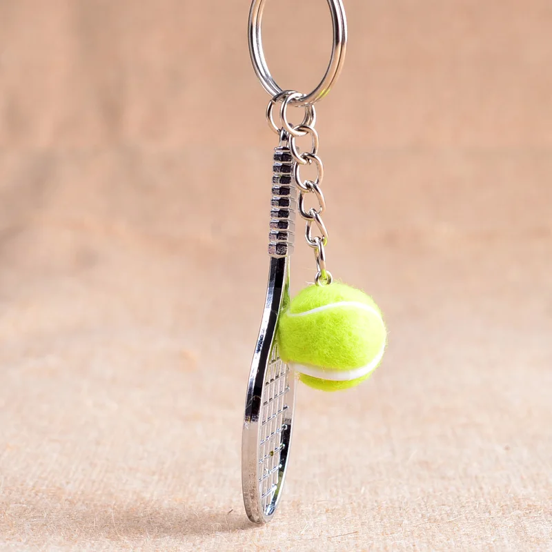 Top Trends: Tennis Racket Keychain - Cute Sport Mini Keychain 6 Color Pendant Car Keyring Sports Key Chain Love Sports Gifts Shoppable Styles