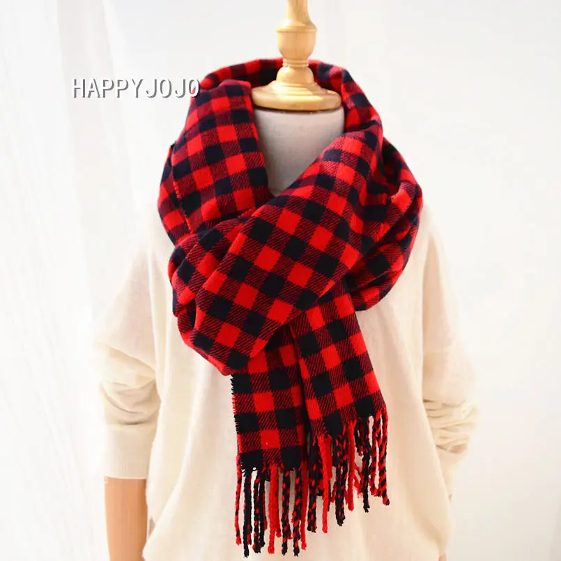 Top Trends: Classic Red Plaid Children Scarf Warm Winter Small Narrow Shawl Women Ladies Lovely Fashion Casual Scarves For Child Boy Girl Shoppable Styles - Image 4