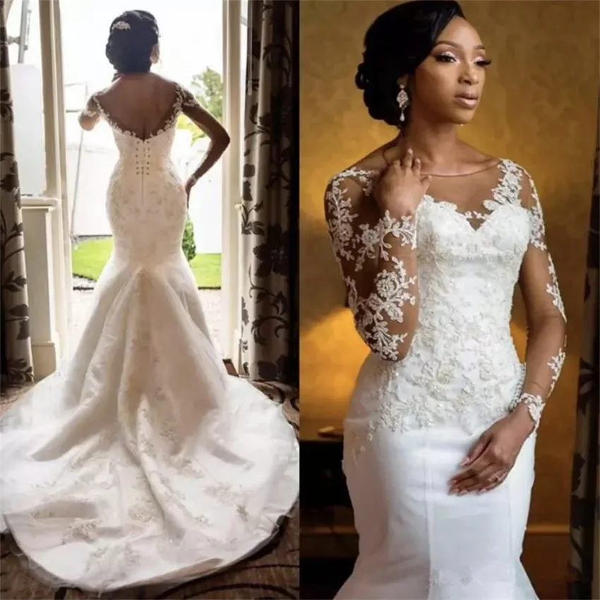 Top Trends: NUOXIFANG 2023 New Arrival Africa Design Beading Handwork Beads Vestido De Noiva Vintage Mermaid Wedding Dress Backless Gowns Shoppable Styles