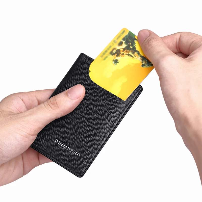 Top Trends: Card Holder Male Leather Vertical Ultra-Thin Card Holder Business Card Holder Holder Driver’s License Leather Short Wallet Shoppable Styles