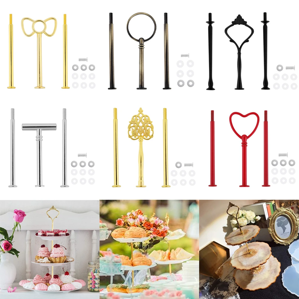 Top Trends: 3 Tier Cake Plate Stand Handle Cake Stand Hardware Holder For Wedding Party Making Resin Cupcake Dessert Platter Serving Stand Shoppable Styles