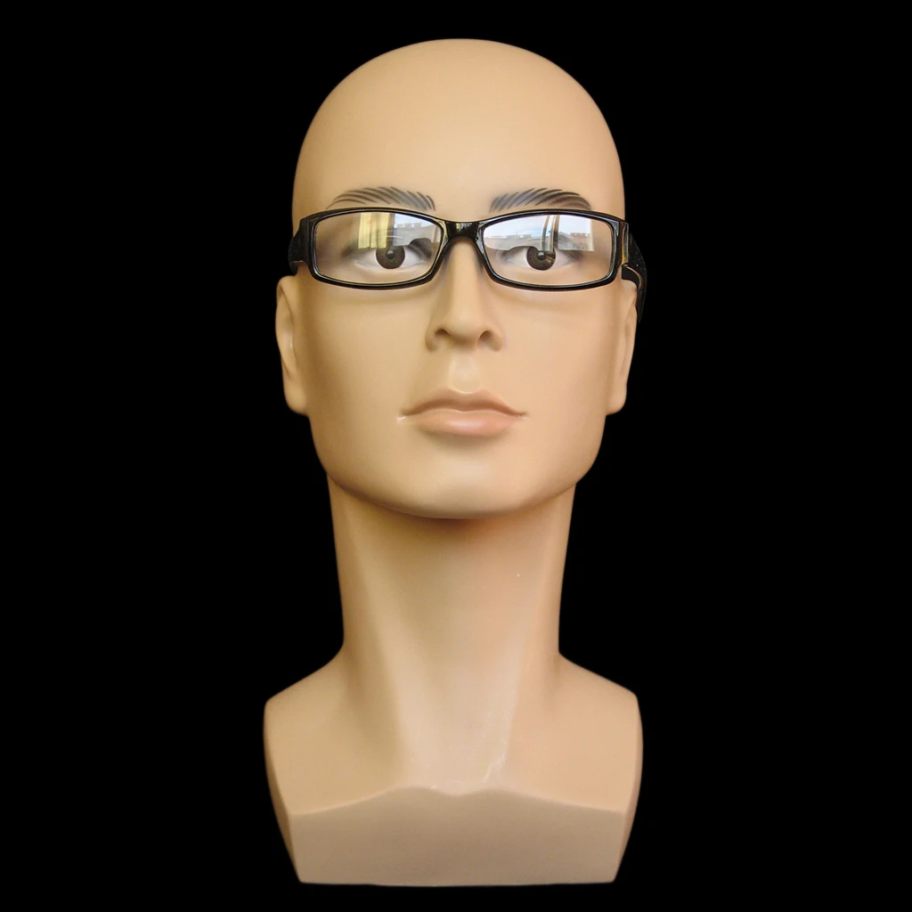 Top Trends: Bald Male Mannequin FRP Manikin Head Model Wig Glass Hat Headset Display Shoppable Styles