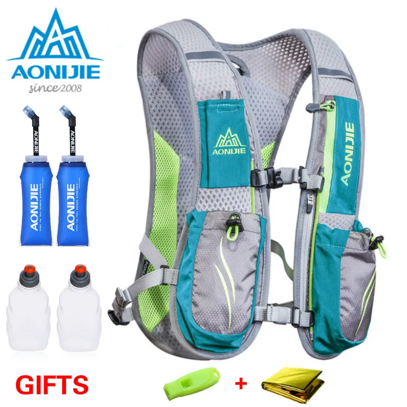 Top Trends: AONIJIE 2020 Running Marathon Hydration Nylon 5.5L Outdoor Running Bags Hiking Backpack Vest Marathon Cycling Backpack Green250G Shoppable Styles - Image 2