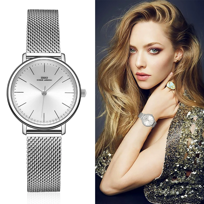 Top Trends: IBSO Women Bracelet Watch Fashion Geneva Designer Japan Quartz Sliver Stainless Steel Female Gift Wristwatches Relogio Feminino Shoppable Styles