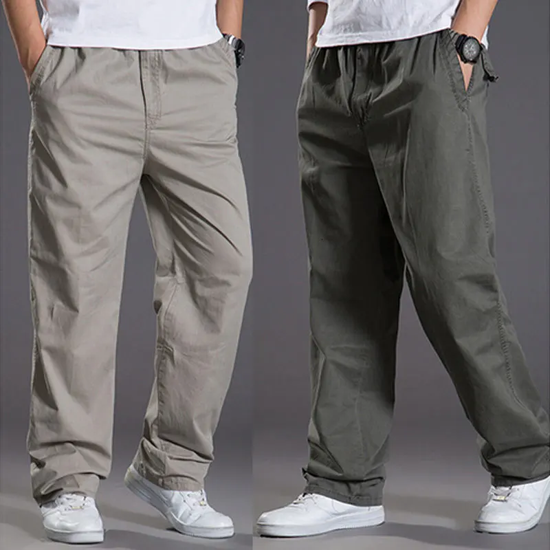 Top Trends: Spring Summer Thin Section Casual Cotton Pants Men Multi-pocket Men&#039;s Trousers Oversize Pants Elastic Super Large Size M-6XL Shoppable Styles