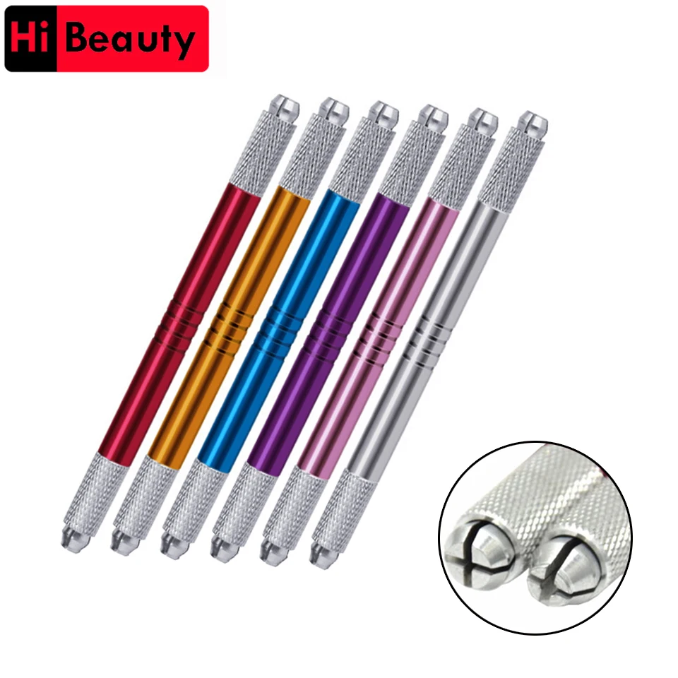 Top Trends: 1PC Professional Stainless Steel Double Heads Manual Microblading Pen Tattoo Tools For 3D Permanent Eyebrow Lip Line Makeup Shoppable Styles