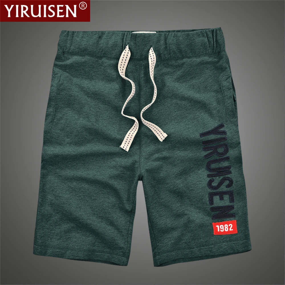 Top Trends: YiRuiSen 100% Cotton Men's Shorts Sweatpants Embroidery Summer Mens Clothing Bodybuilding Drawstring Pants For Men Casual Style Shoppable Styles