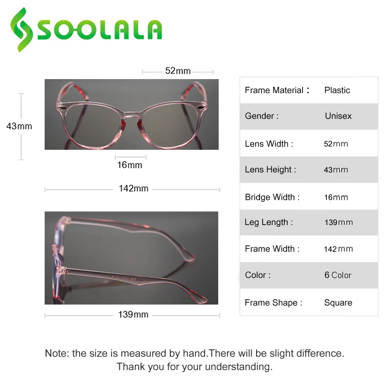 Top Trends: SOOLALA Square Ultralight Anti Blue Light Reading Glasses Women Men Computer Frame Farsighted Presbyopic Glasses + 0.5 + 0.75 Shoppable Styles - Image 3